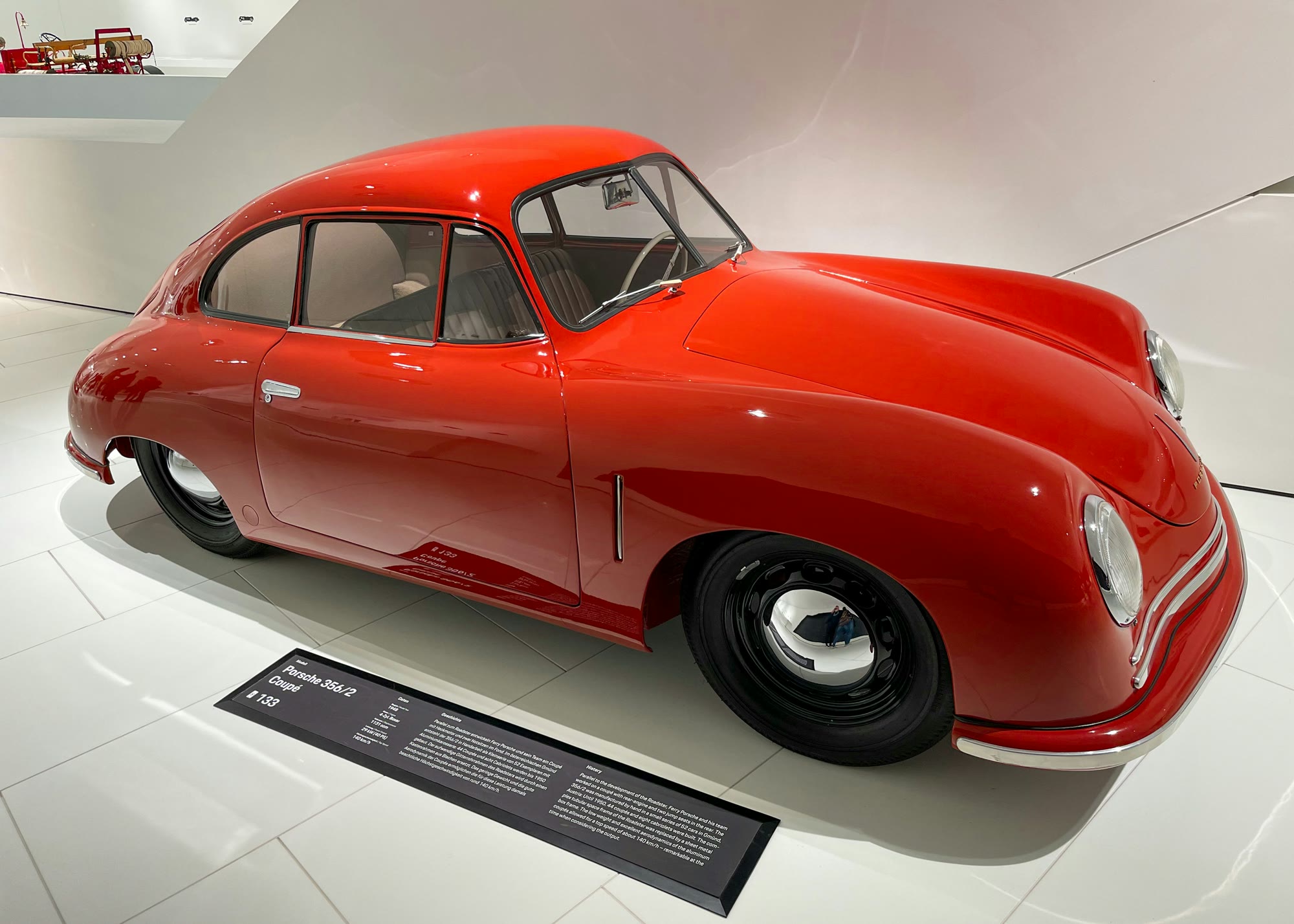 Red Porsche 356 Coupé in the Porsche-Museum